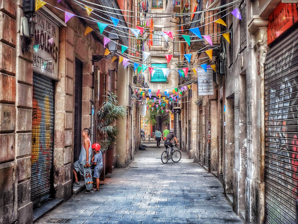 street parties in Barcelona in September