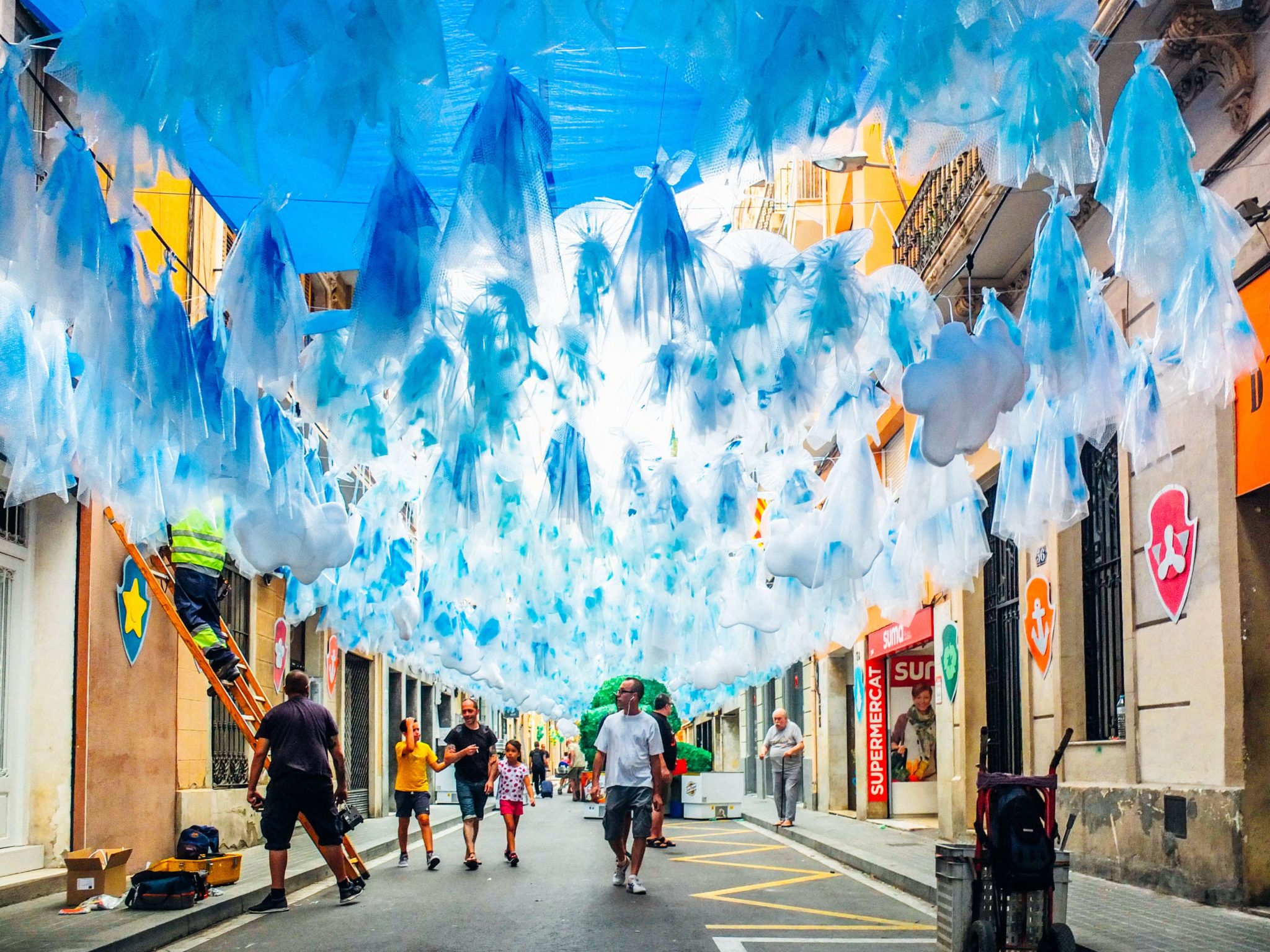 fiestas de gracia in Barcelona