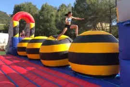 Total wipeout team building activity in Barcelona