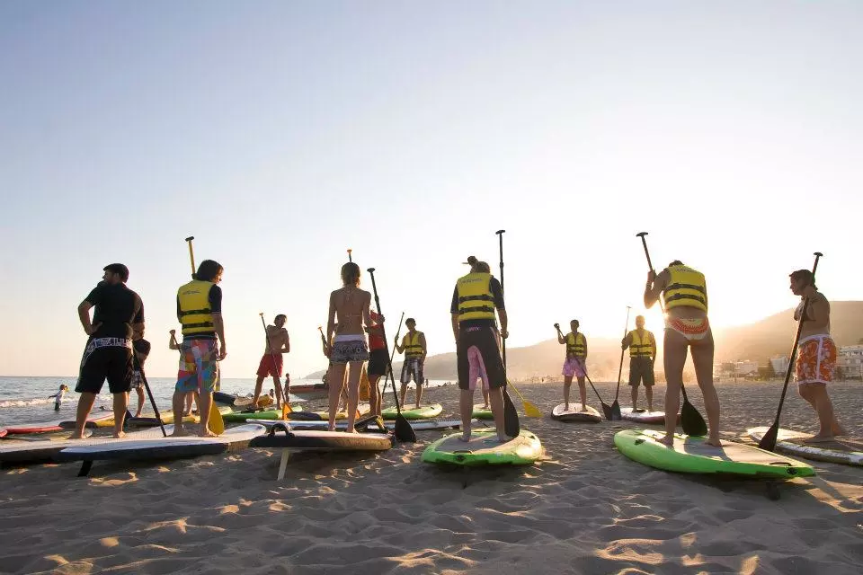 Team building paddle surfing in Barcelona