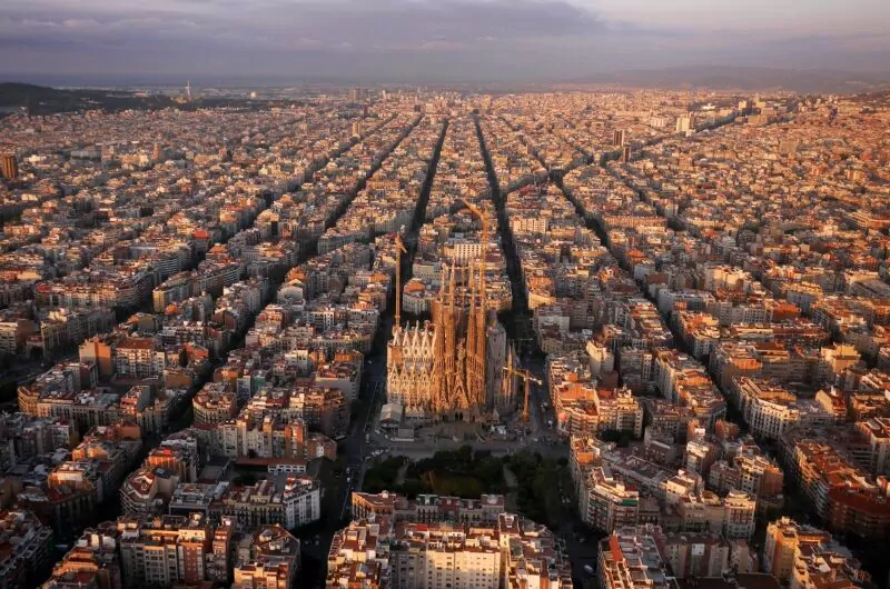 Gaudi tour birds eye view of Barcelona sagrada familia