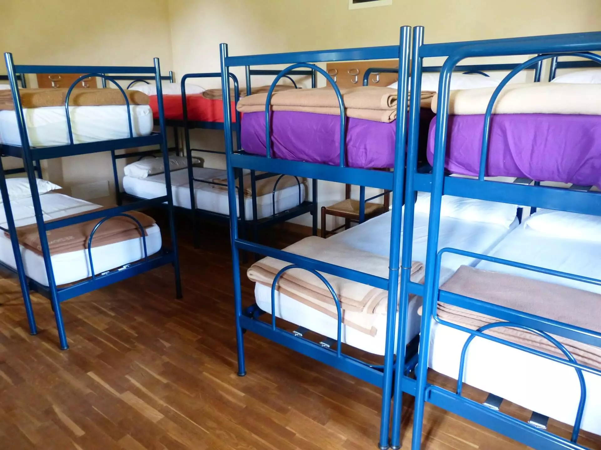 Bunk beds in a hostel in Barcelona